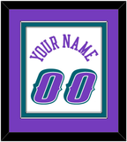 Utah Name & Number - Home White (1996-2004) - Double Mat 2