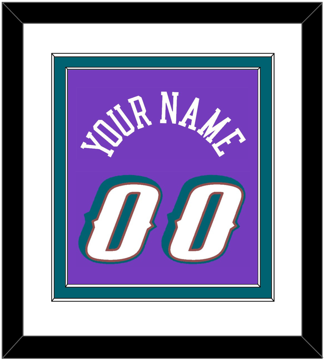 Utah Name & Number - Road Purple (1996-2004) - Signature Tier 1