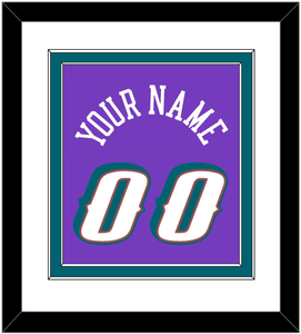 Utah Name & Number - Road Purple (1996-2004) - Double Mat 1