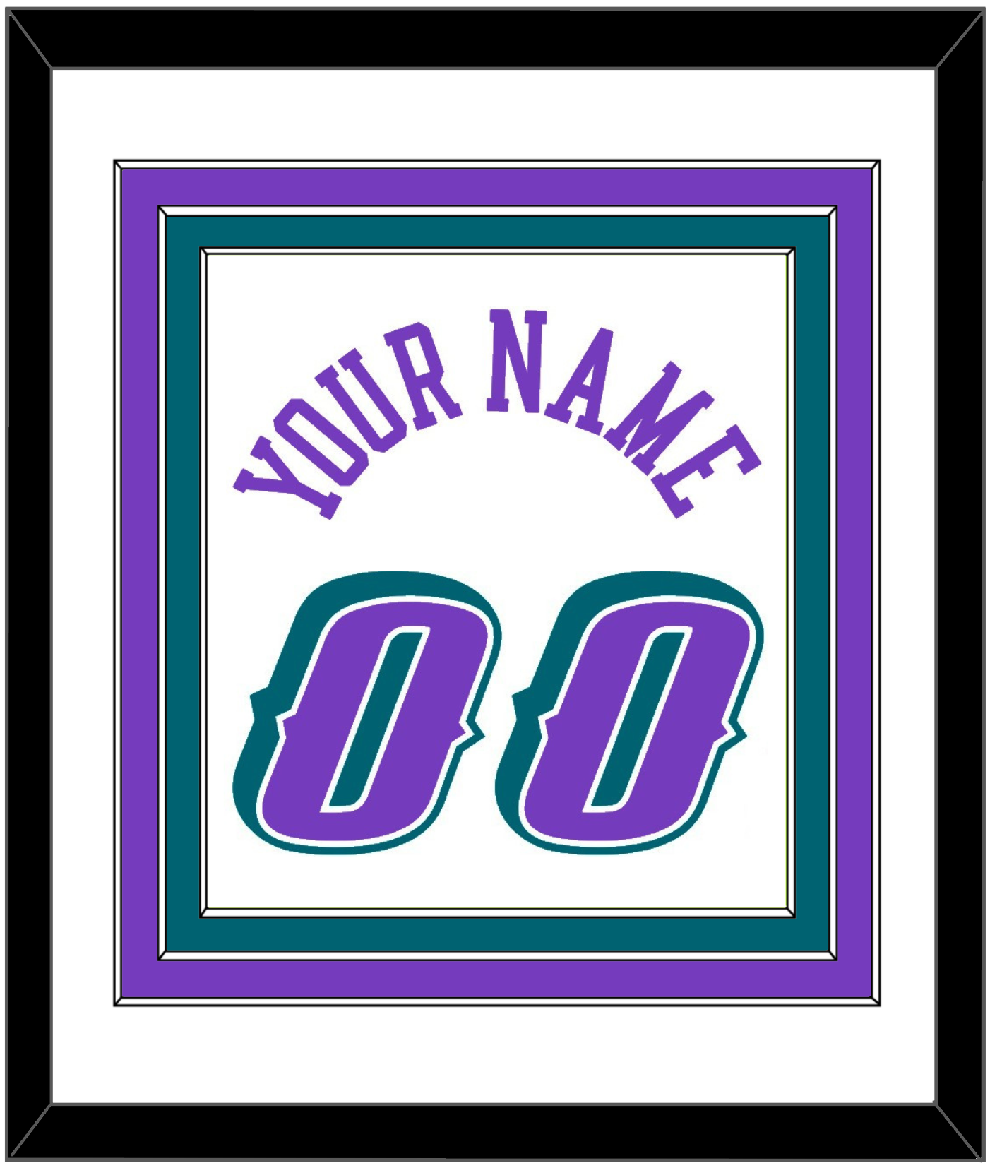 Utah Name & Number - Home White (1996-2004) - Premier Tier 1