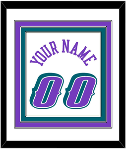 Utah Name & Number - Home White (1996-2004) - Triple Mat 1