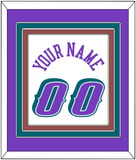 Utah Name & Number - Home White (1996-2004) - Triple Mat 2