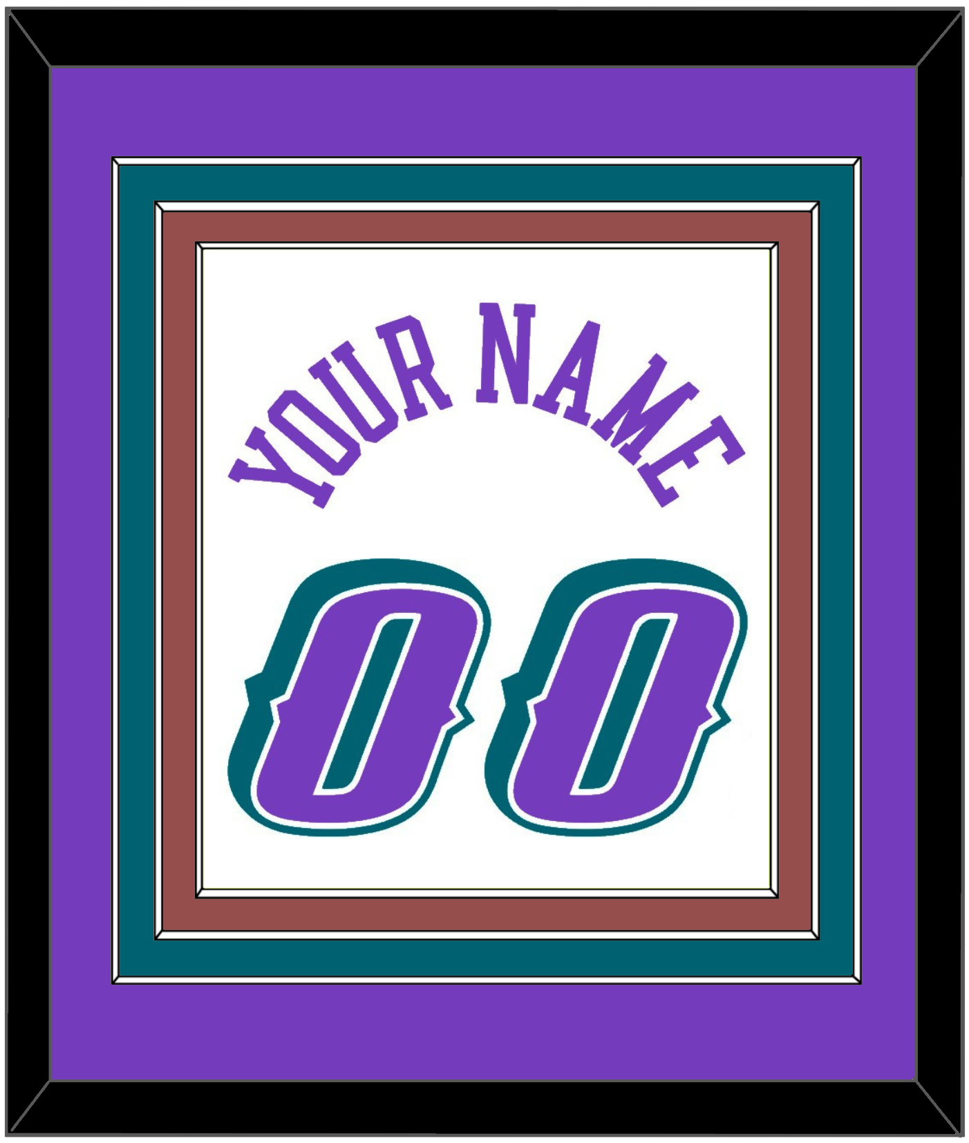 Utah Name & Number - Home White (1996-2004) - Premier Tier 2