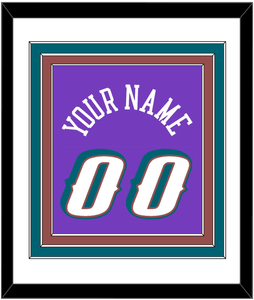 Utah Name & Number - Road Purple (1996-2004) - Triple Mat 1