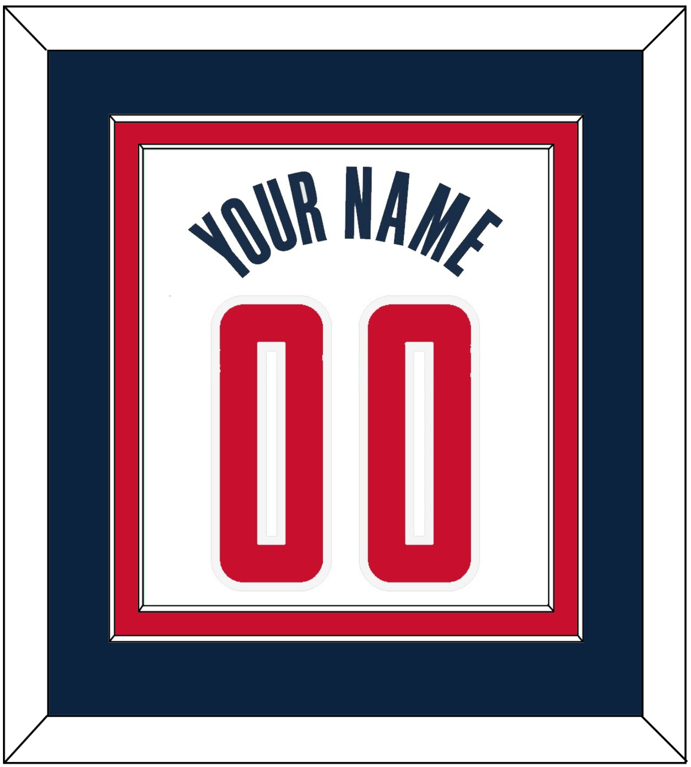 Washington Name & Number - White Association - Signature Tier 3