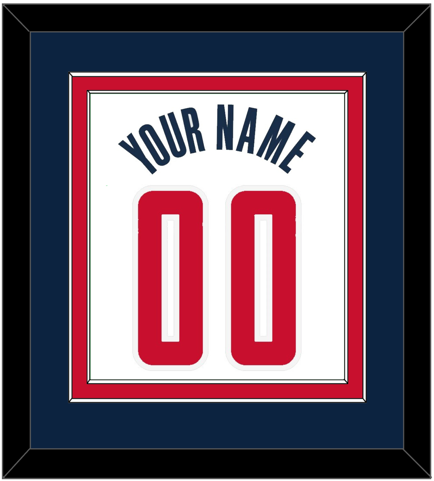 Washington Name & Number - White Association - Signature Tier 3