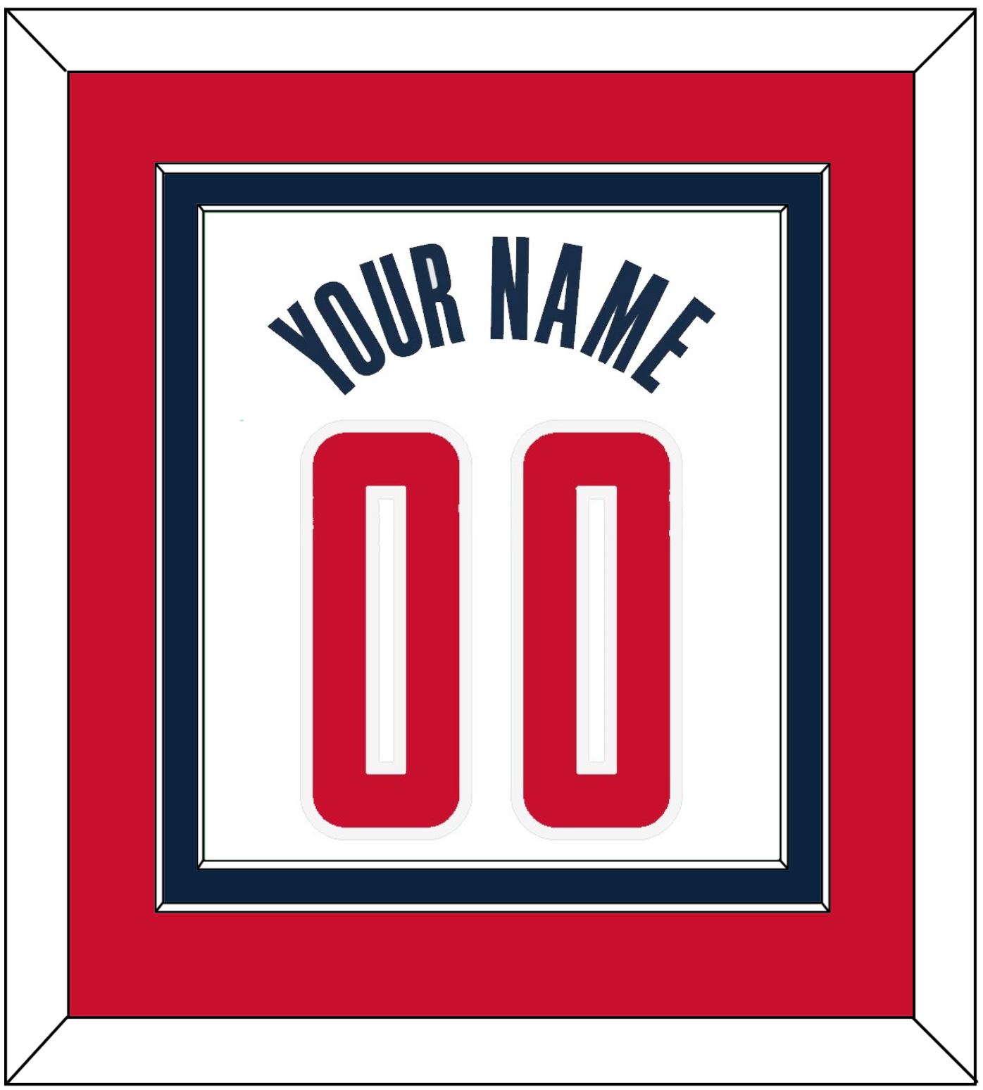 Washington Name & Number - White Association - Signature Tier 4