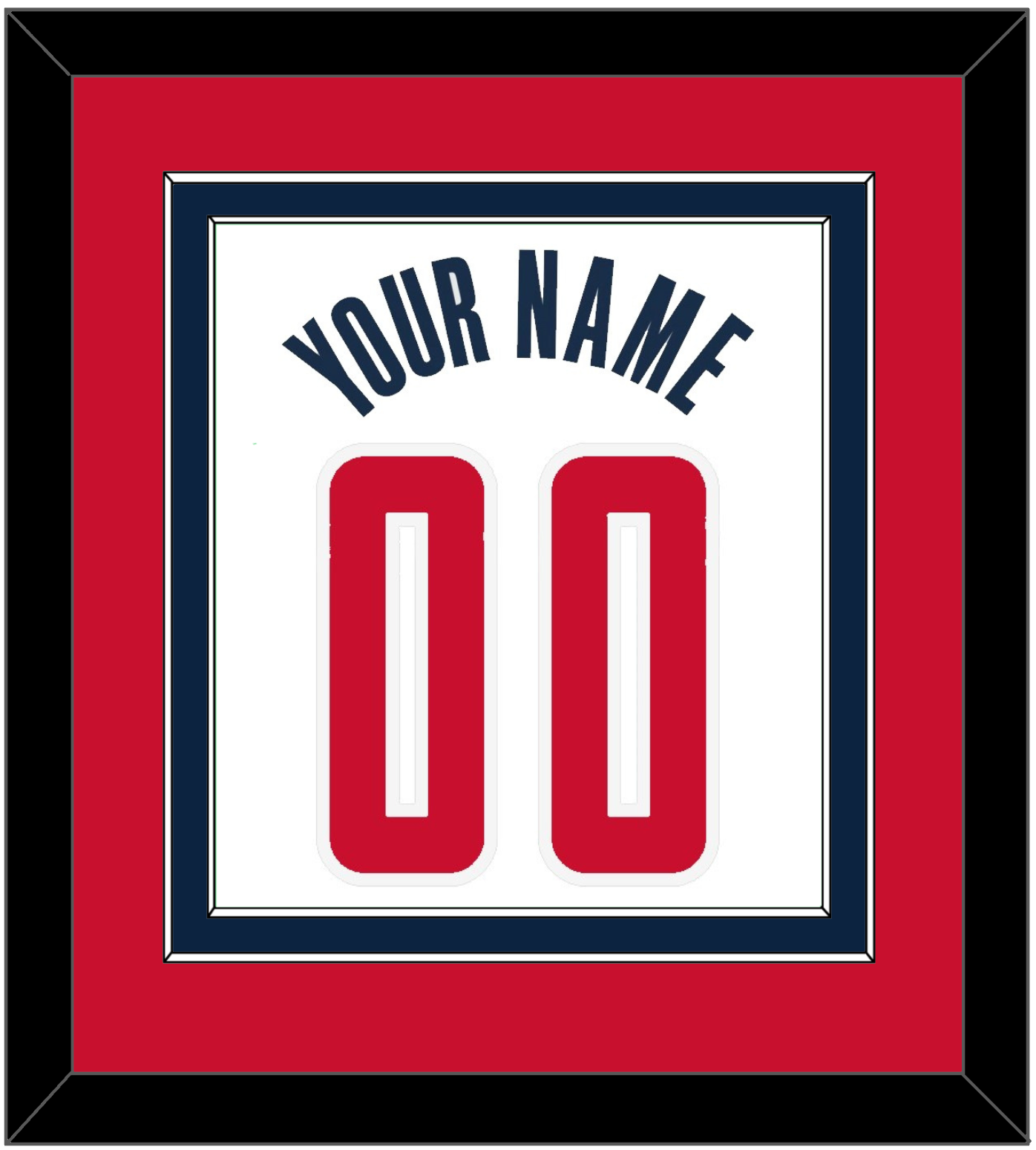 Washington Name & Number - White Association - Signature Tier 4