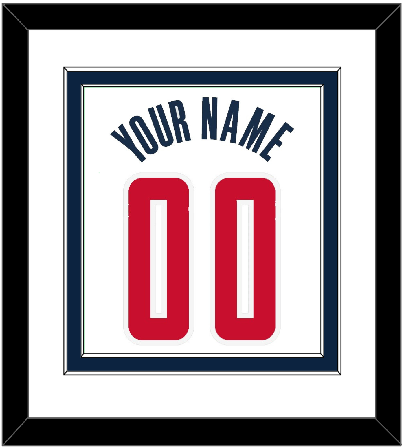 Washington Name & Number - White Association - Signature Tier 1