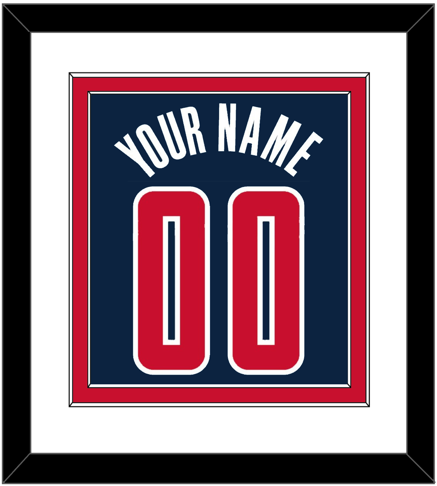 Washington Name & Number - Blue Icon - Signature Tier 1