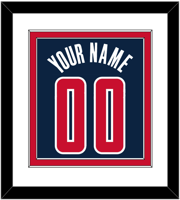 Washington Name & Number - Blue Icon - Double Mat 1