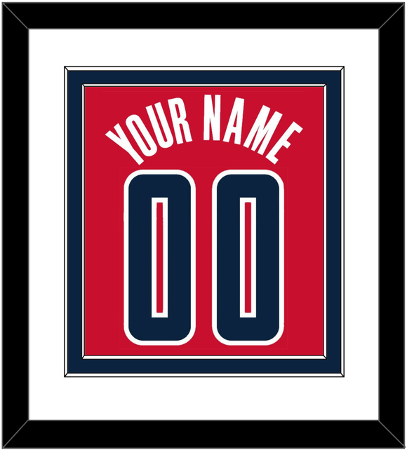 Washington Name & Number - Red Statement - Double Mat 1
