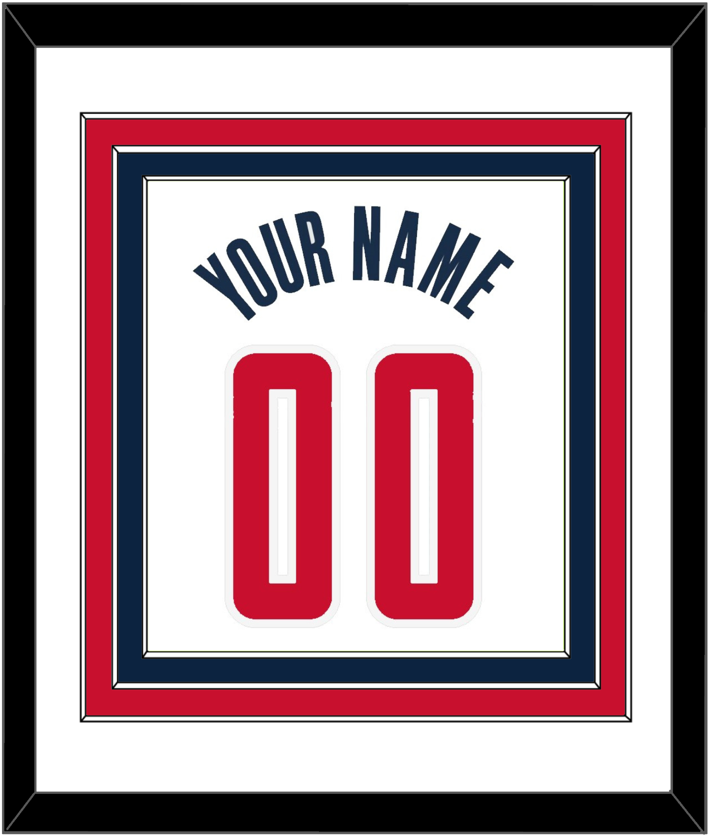 Washington Name & Number - White Association - Premier Tier 1