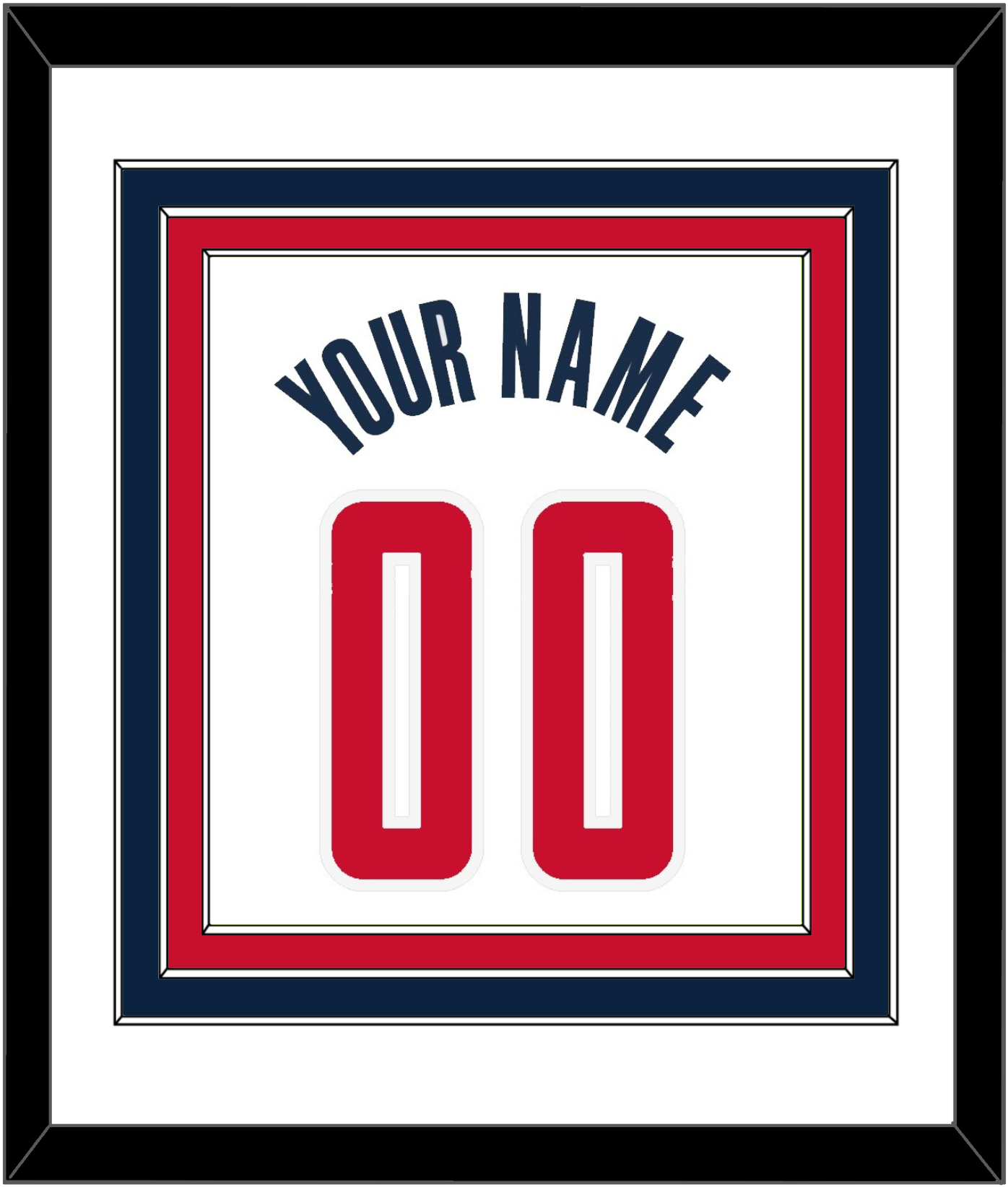 Washington Name & Number - White Association - Premier Tier 2