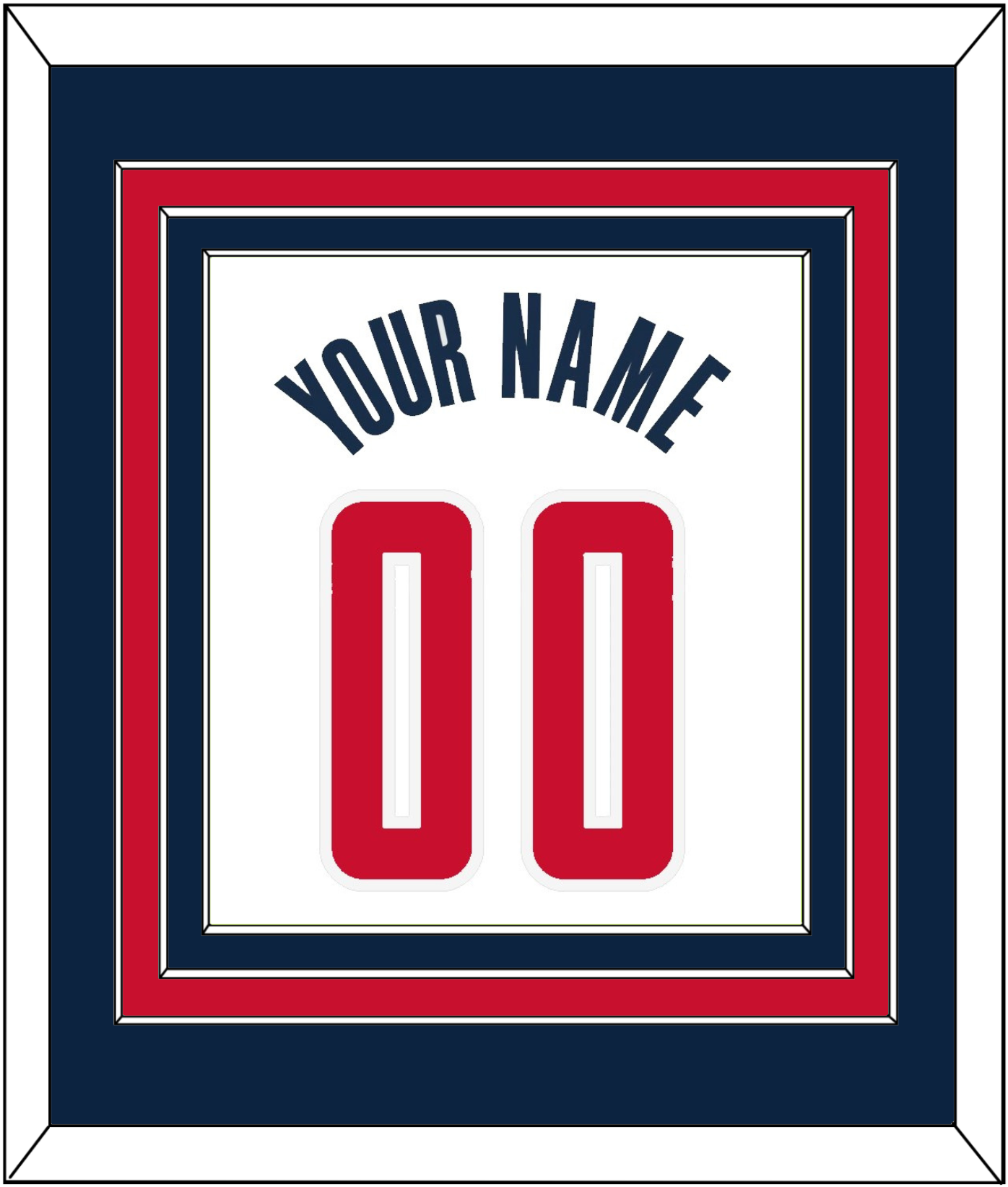 Washington Name & Number - White Association - Premier Tier 3