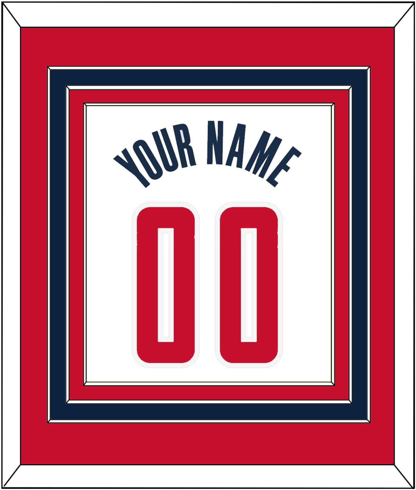 Washington Name & Number - White Association - Premier Tier 4