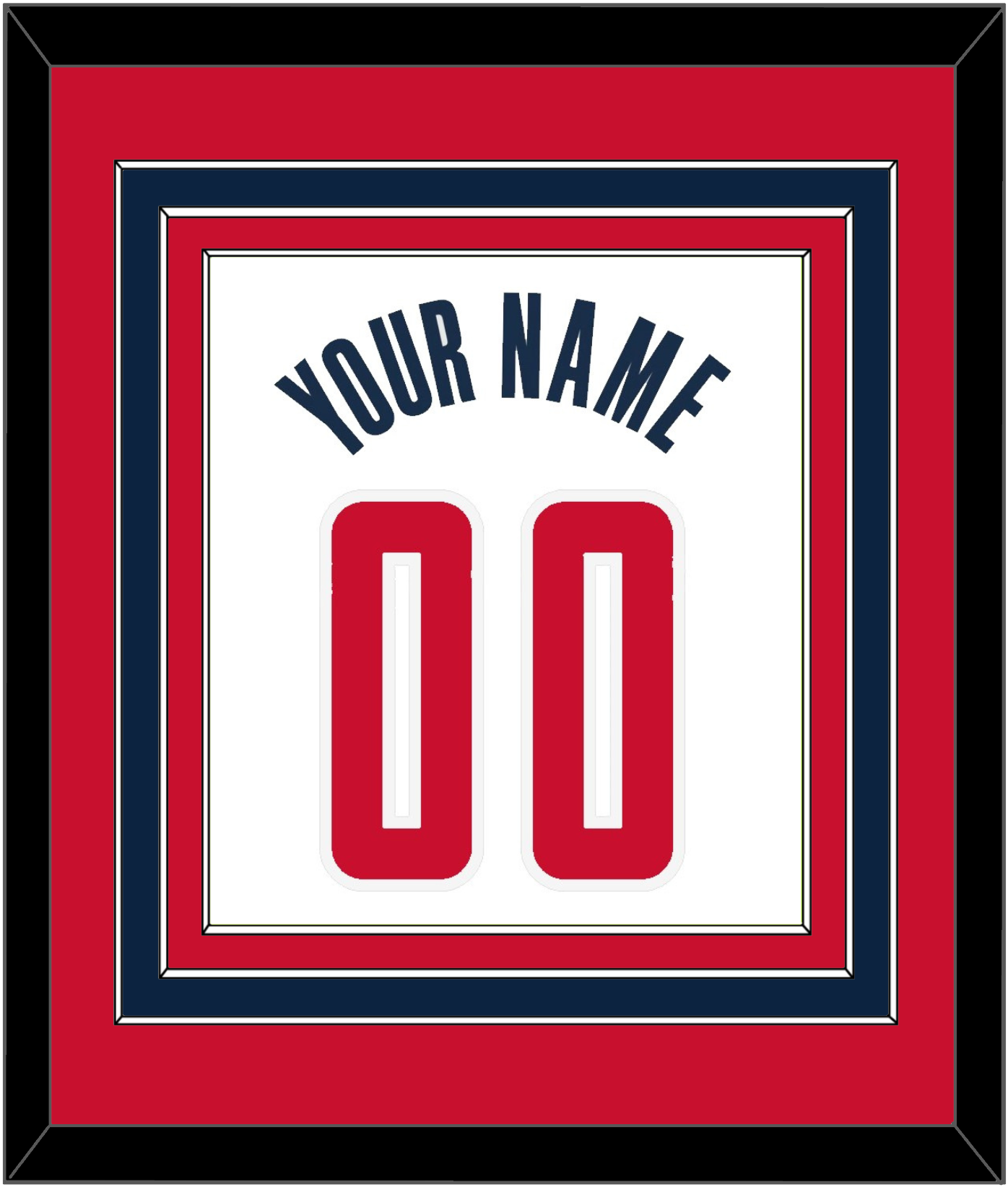 Washington Name & Number - White Association - Premier Tier 4