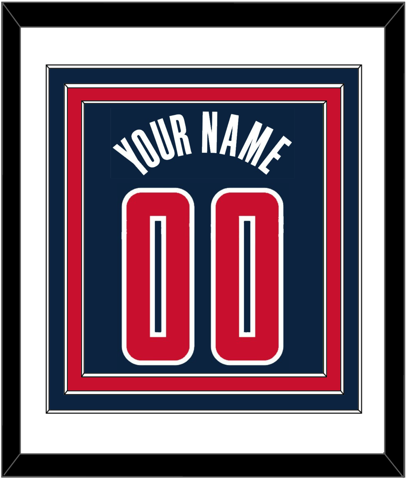 Washington Name & Number - Blue Icon - Premier Tier 1