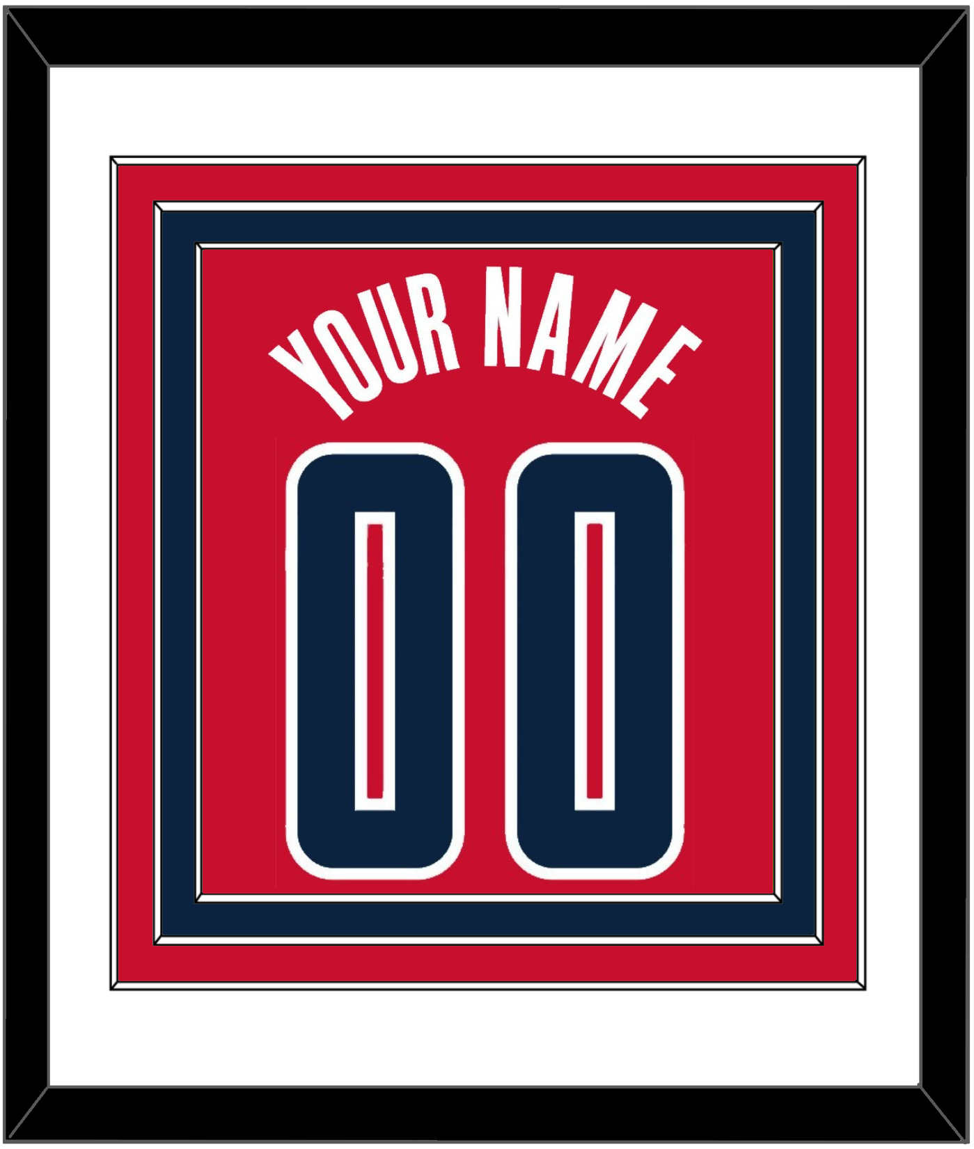 Washington Name & Number - Red Statement - Premier Tier 1