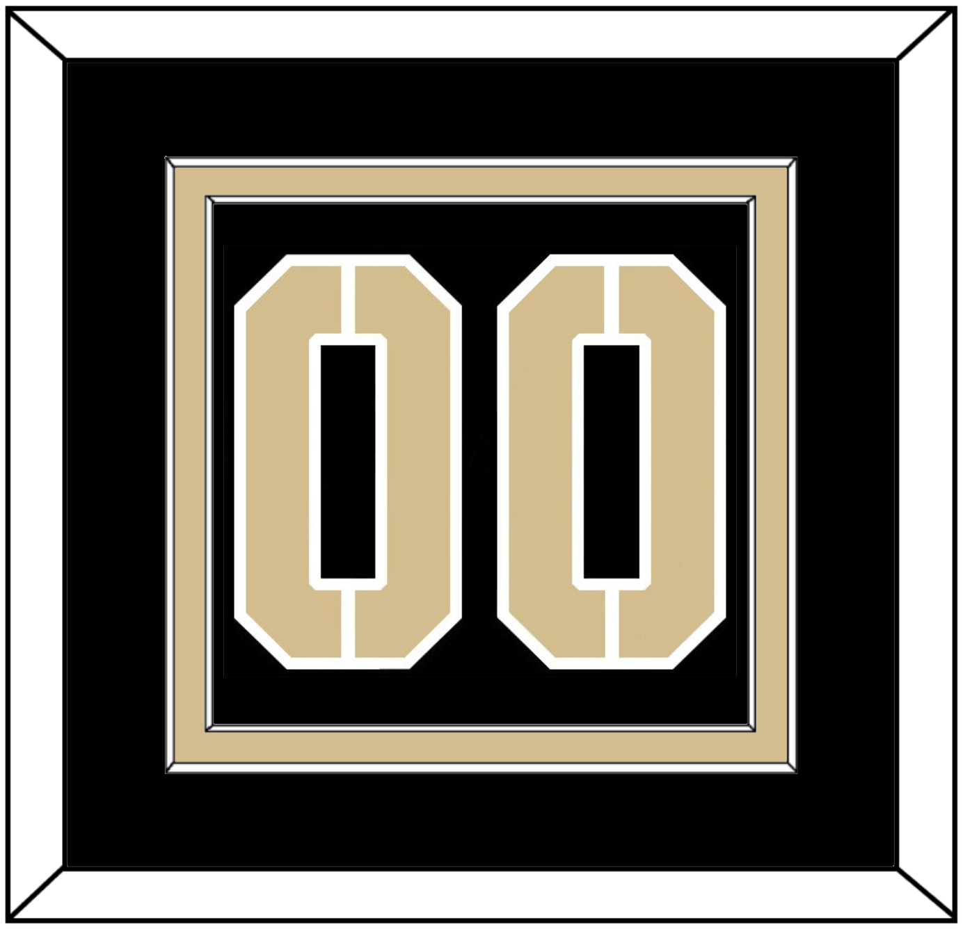 Army Hockey Number - Road Black (2017-2018) - Signature Tier 2