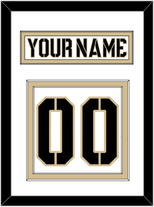 Army Hockey Nameplate & Number (Back) - Home White (2017-2018) - Signature Tier 1