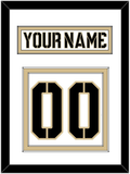 Army Hockey Nameplate & Number (Back) - Home White (2017-2018) - Double Mat 1
