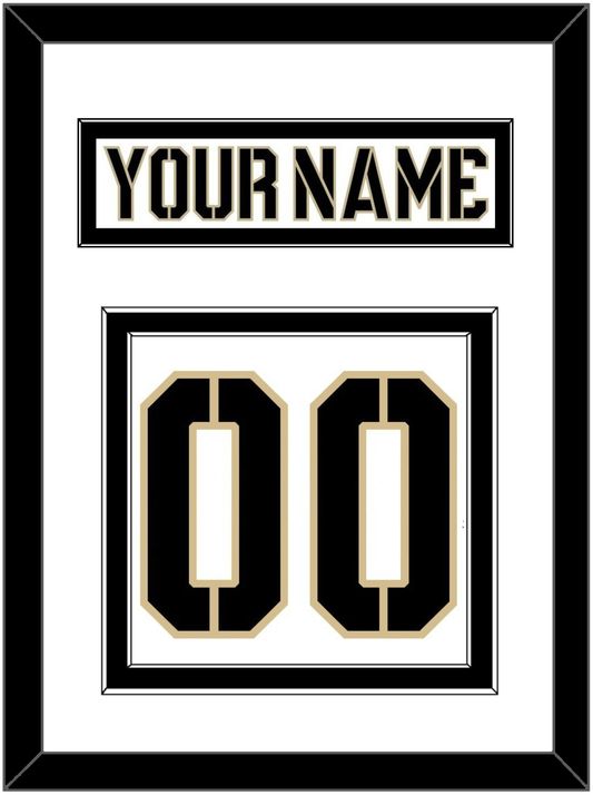 Army Hockey Nameplate & Number (Back) - Home White (2017-2018) - Signature Tier 2