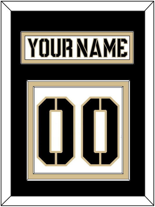 Army Hockey Nameplate & Number (Back) - Home White (2017-2018) - Signature Tier 3