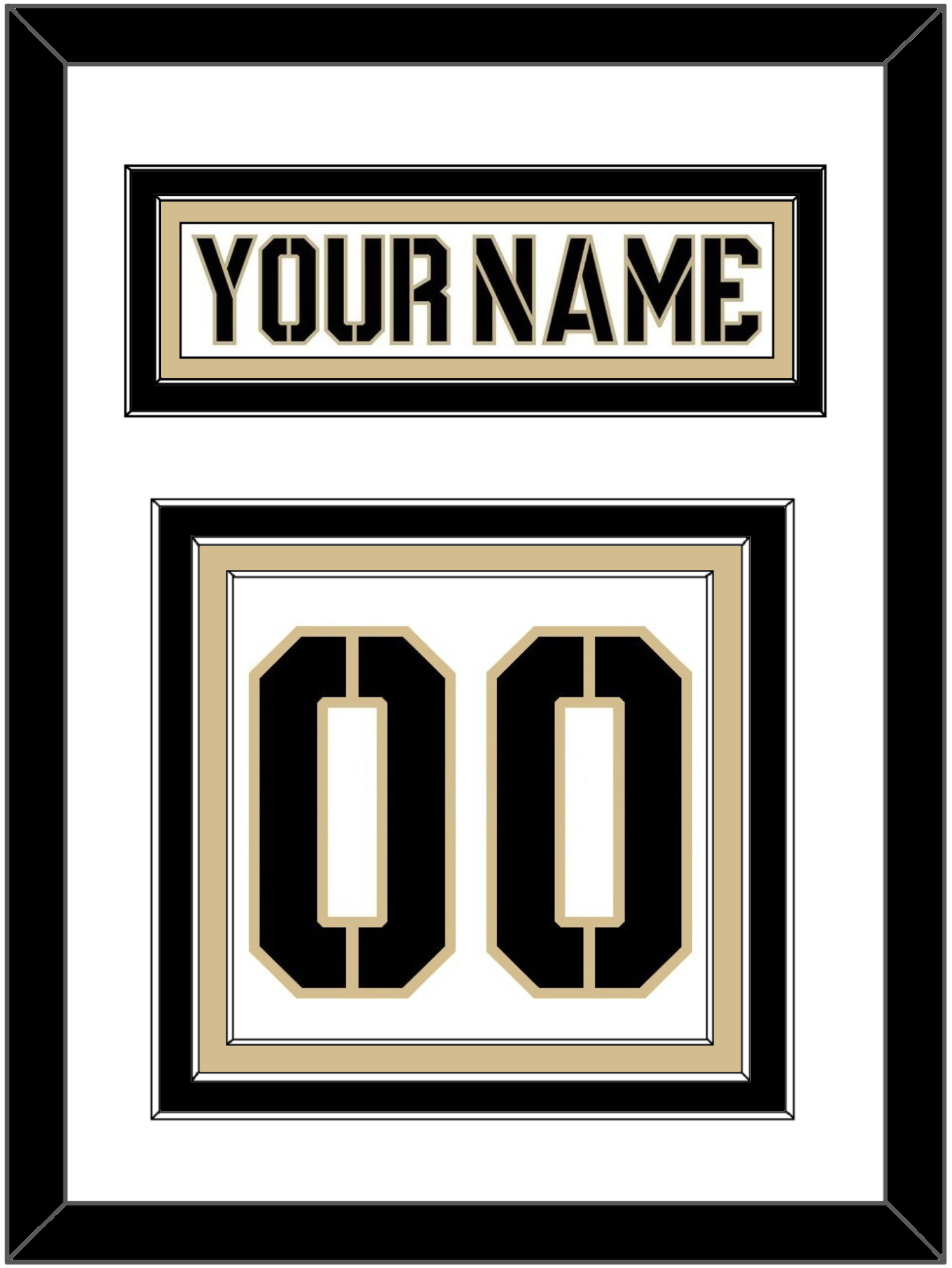 Army Hockey Nameplate & Number (Back) - Home White (2017-2018) - Premier Tier 1