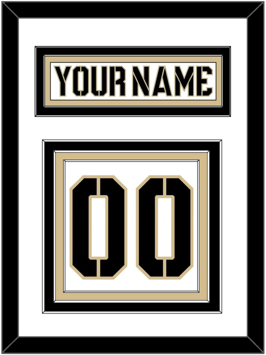 Army Hockey Nameplate & Number (Back) - Home White (2017-2018) - Premier Tier 1