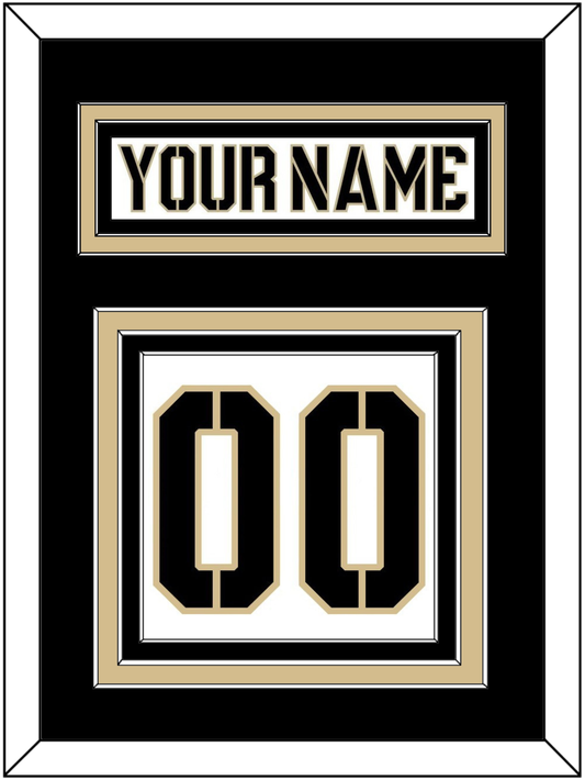 Army Hockey Nameplate & Number (Back) - Home White (2017-2018) - Premier Tier 2