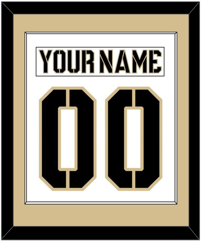 Army Hockey Nameplate & Number (Back) Combined - Home White (2017-2018) - Essential Tier 2