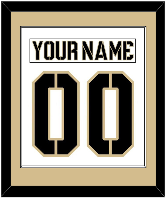 Army Hockey Nameplate & Number (Back) Combined - Home White (2017-2018) - Essential Tier 2