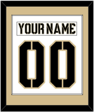 Army Hockey Nameplate & Number (Back) Combined - Home White (2017-2018) - Single Mat 2