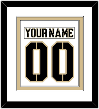 Army Hockey Nameplate & Number (Back) Combined - Home White (2017-2018) - Signature Tier 1