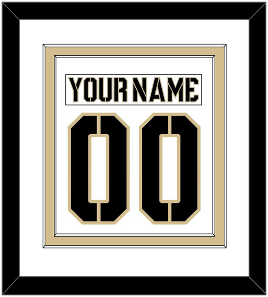 Army Hockey Nameplate & Number (Back) Combined - Home White (2017-2018) - Signature Tier 1