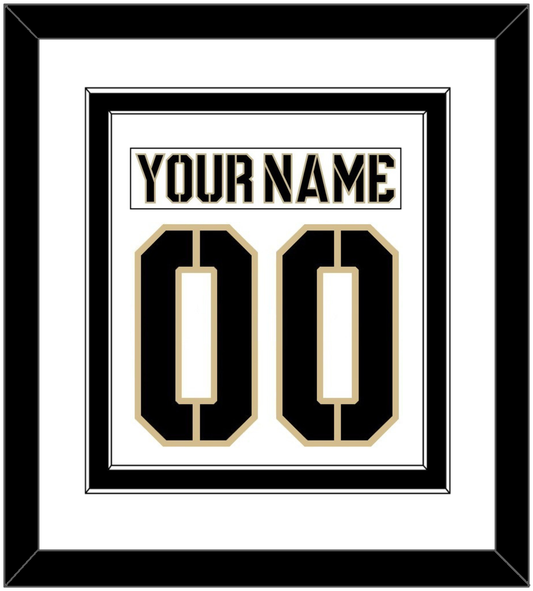 Army Hockey Nameplate & Number (Back) Combined - Home White (2017-2018) - Signature Tier 2