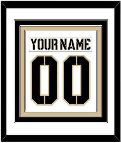 Army Hockey Nameplate & Number (Back) Combined - Home White (2017-2018) - Premier Tier 1