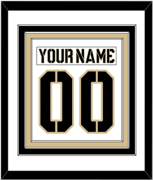 Army Hockey Nameplate & Number (Back) Combined - Home White (2017-2018) - Premier Tier 1