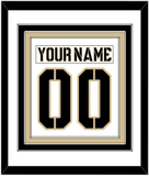 Army Hockey Nameplate & Number (Back) Combined - Home White (2017-2018) - Triple Mat 1