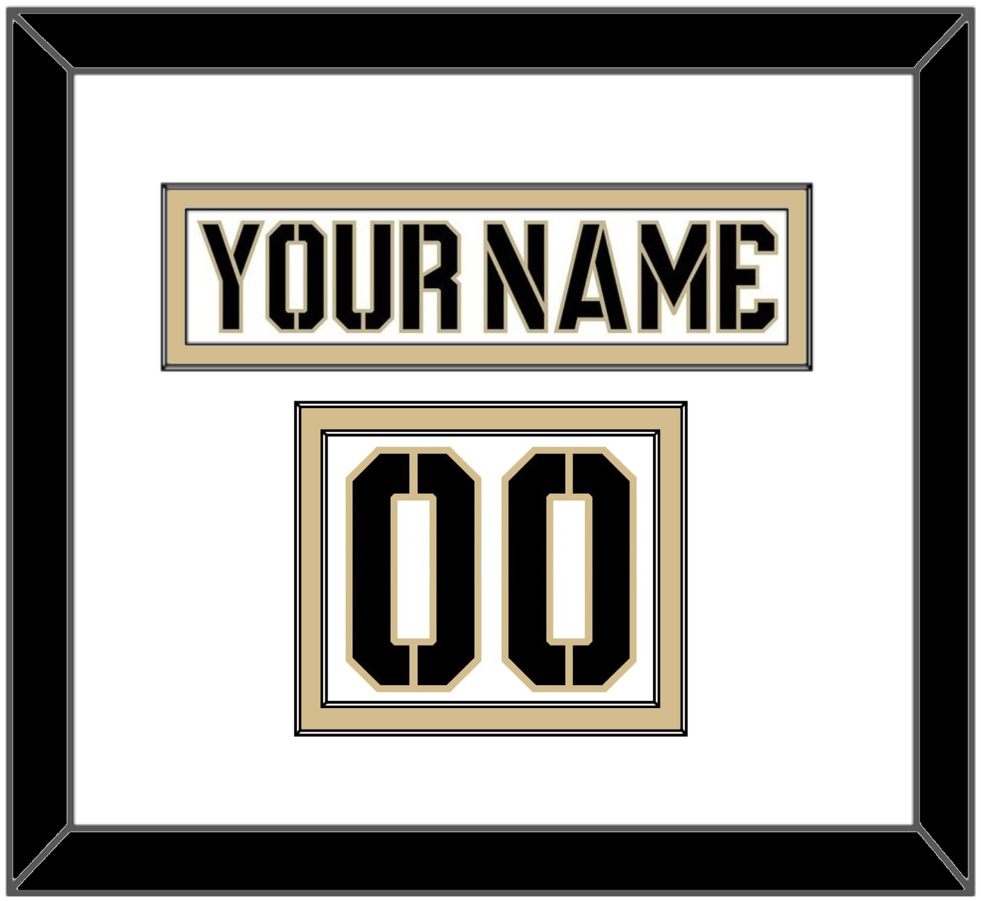 Army Hockey Nameplate & Number (Shoulder) - Home White (2017-2018) - Signature Tier 1