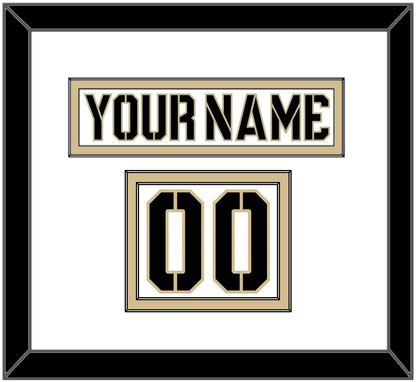 Army Hockey Nameplate & Number (Shoulder) - Home White (2017-2018) - Signature Tier 1