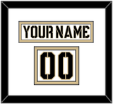 Army Hockey Nameplate & Number (Shoulder) - Home White (2017-2018) - Double Mat 1