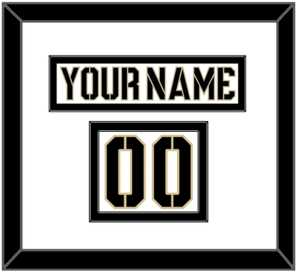 Army Hockey Nameplate & Number (Shoulder) - Home White (2017-2018) - Signature Tier 2
