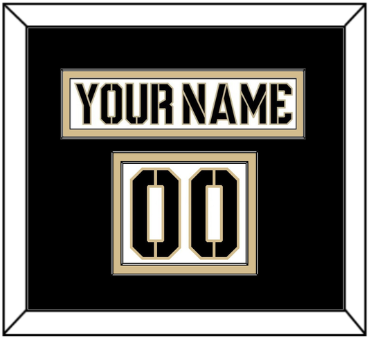 Army Hockey Nameplate & Number (Shoulder) - Home White (2017-2018) - Signature Tier 3