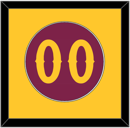 Arizona State Baseball Number - Alternate Maroon - Essential Tier 2