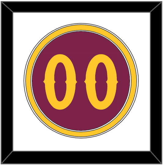 Arizona State Baseball Number - Alternate Maroon - Signature Tier 1