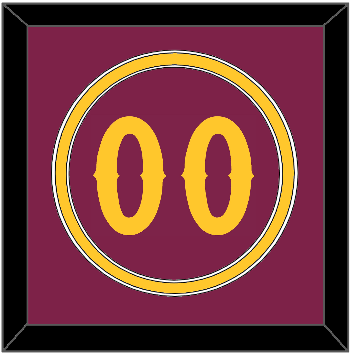 Arizona State Baseball Number - Alternate Maroon - Signature Tier 2