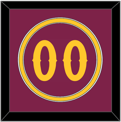 Arizona State Baseball Number - Alternate Maroon - Signature Tier 2