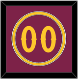 Arizona State Baseball Number - Alternate Maroon - Double Mat 2